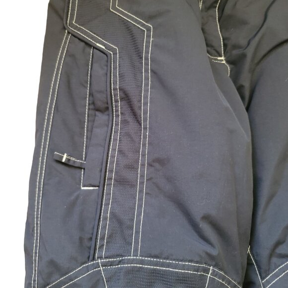 L.L. Bean Kids' Snow Pants Size 12 Waterproof Nylon Insulated Navy Blue JJ3579 - Picture 4 of 9